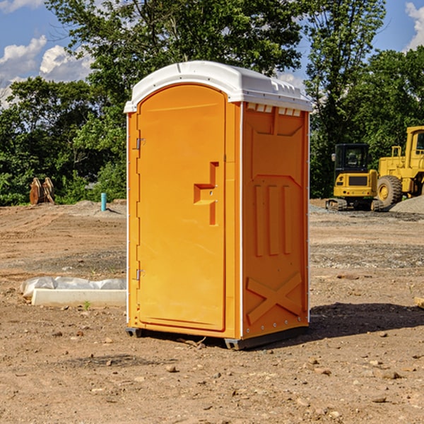 how often are the porta potties cleaned and serviced during a rental period in Piatt County Illinois